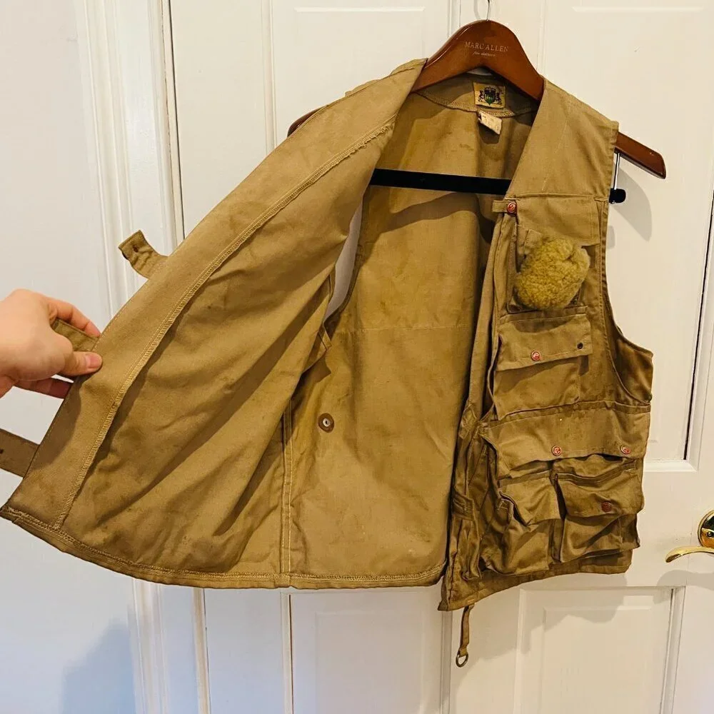 Vintage 1950's IDEAL Fly Fishing Vest MEDIUM RARE
